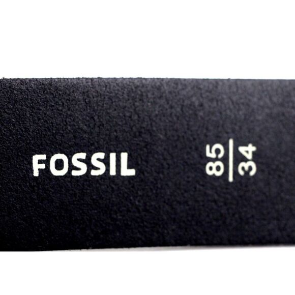 Fossil SADDLE BLACK GENUINE LEATHER 1.5"Wd CASUAL DRESS MEN'S BELT Sz 34 (B42 - Picture 7 of 13